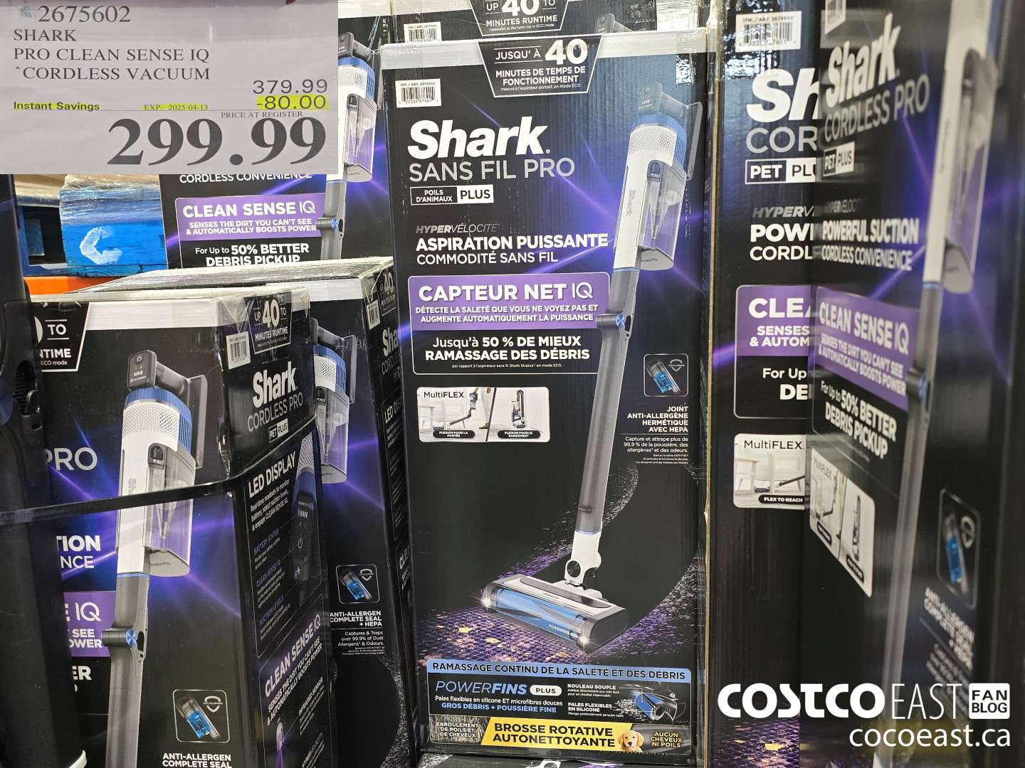 2675602 SHARK PRO CLEAN SENSE IQ CORDLESS VACUUM ($80.00 INSTANT SAVINGS EXPIRES ON 2025-04-13) $299.99
