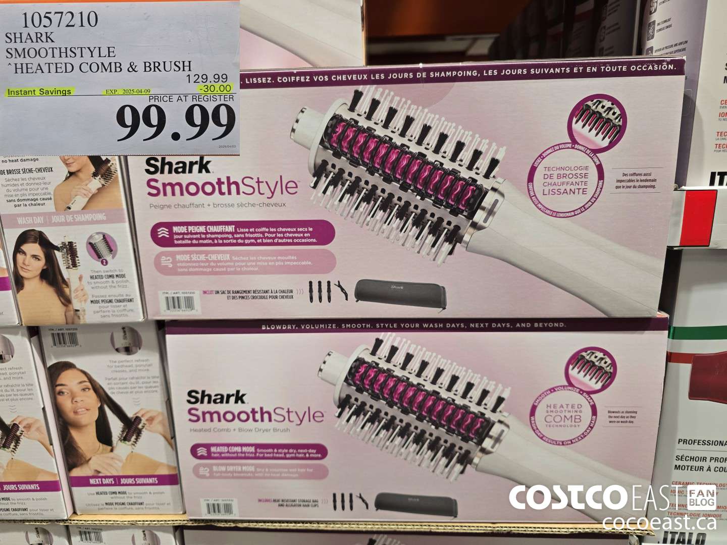 1057210 SHARK SMOOTHSTYLE HEATED COMB & BRUSH ($30.00 INSTANT SAVINGS EXPIRES ON 2025-04-09) $99.99