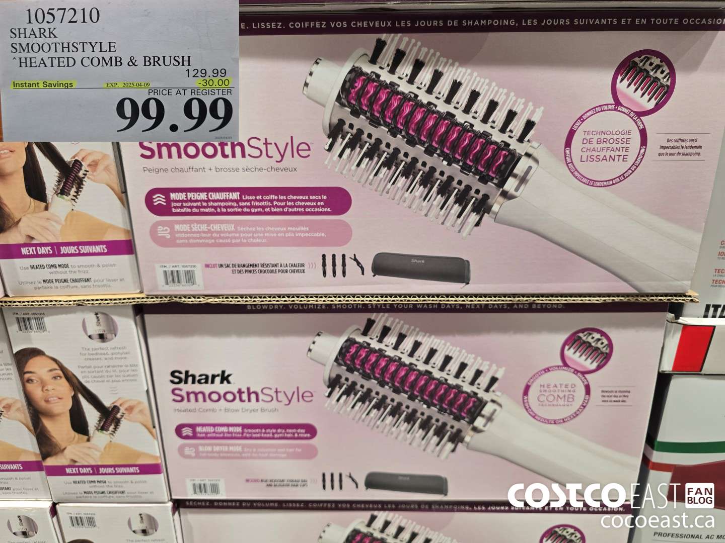 1057210 SHARK SMOOTHSTYLE HEATED COMB & BRUSH ($30.00 INSTANT SAVINGS EXPIRES ON 2025-04-09) $99.99