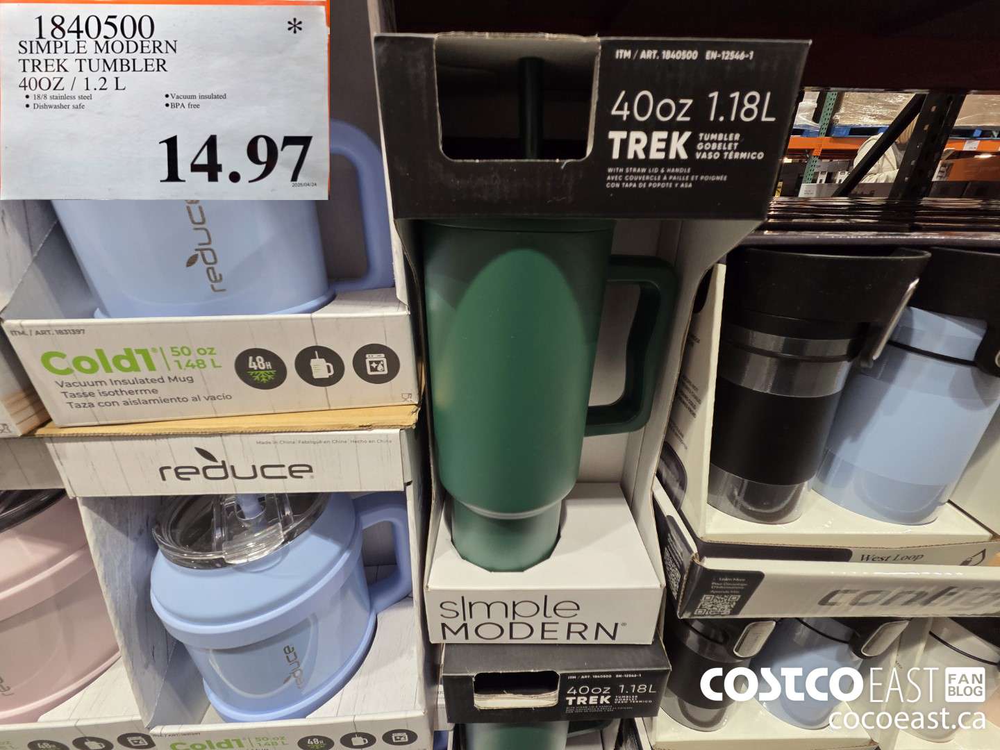 1840500 SIMPLE MODERN TREK TUMBLER 40Z / 1.2L $14.97