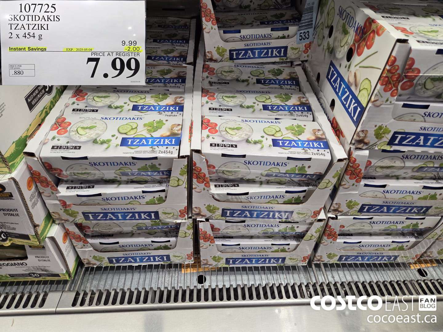 107725 SKOTIDAKIS TZATZIKI 2 X 454 G ($2.00 INSTANT SAVINGS EXPIRES ON 2025-05-04) $7.99