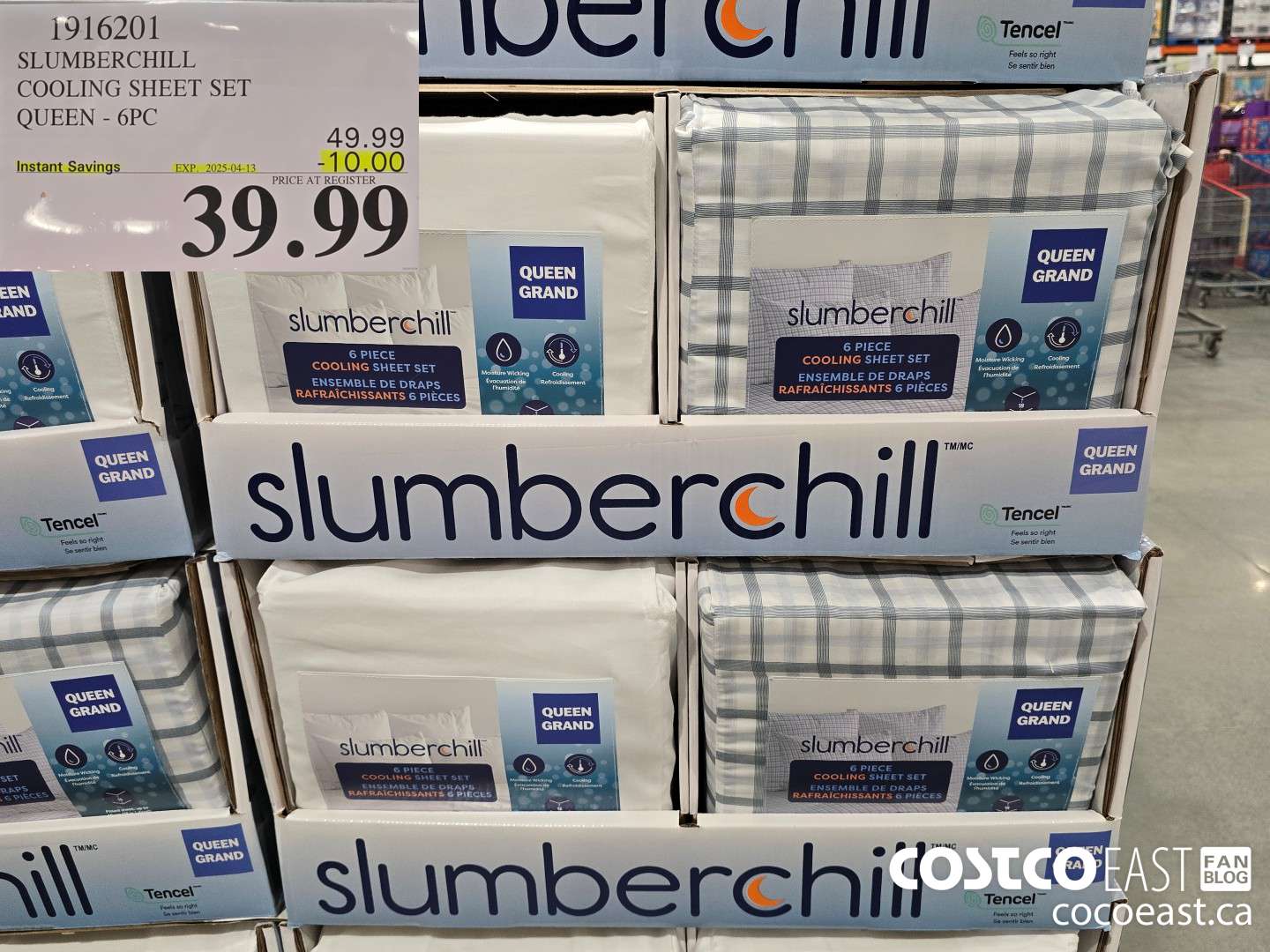1916201 SLUMBERCHILL COOLING SHEET SET QUEEN - 6 PC ($10.00 INSTANT SAVINGS EXPIRES ON 2025-04-13) $39.99