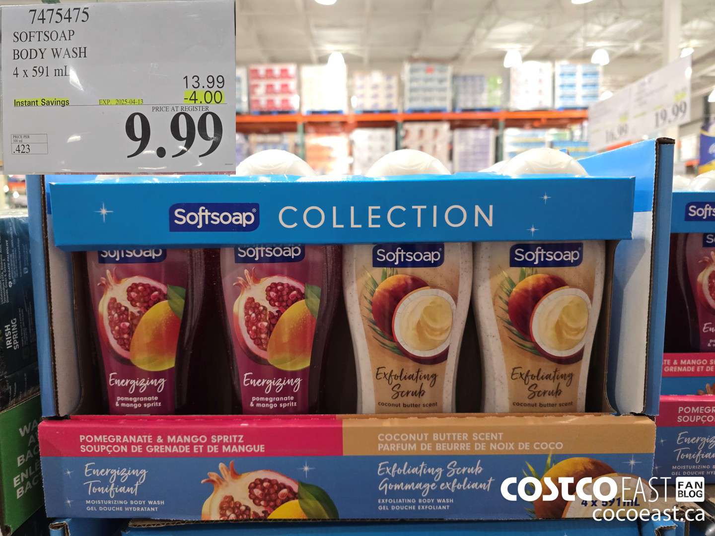 7475475 SOFTSOAP BODY WASH 4 x 591 mL ($4.00 INSTANT SAVINGS EXPIRES ON 2025-04-13) $9.99