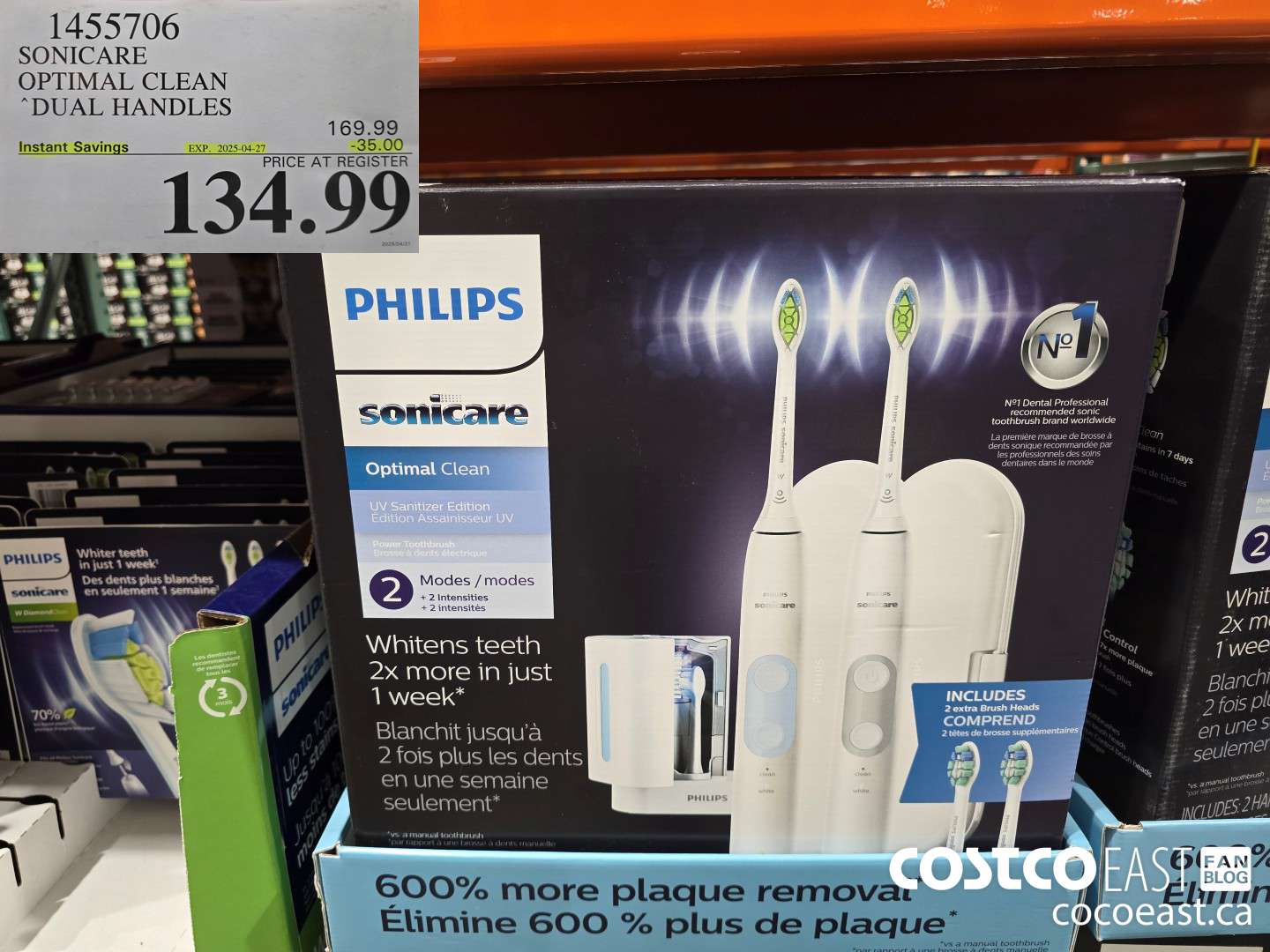 1455706 SONICARE OPTIMAL CLEAN DUAL HANDLES ($35.00 INSTANT SAVINGS EXPIRES ON 2024-04-27) $134.99