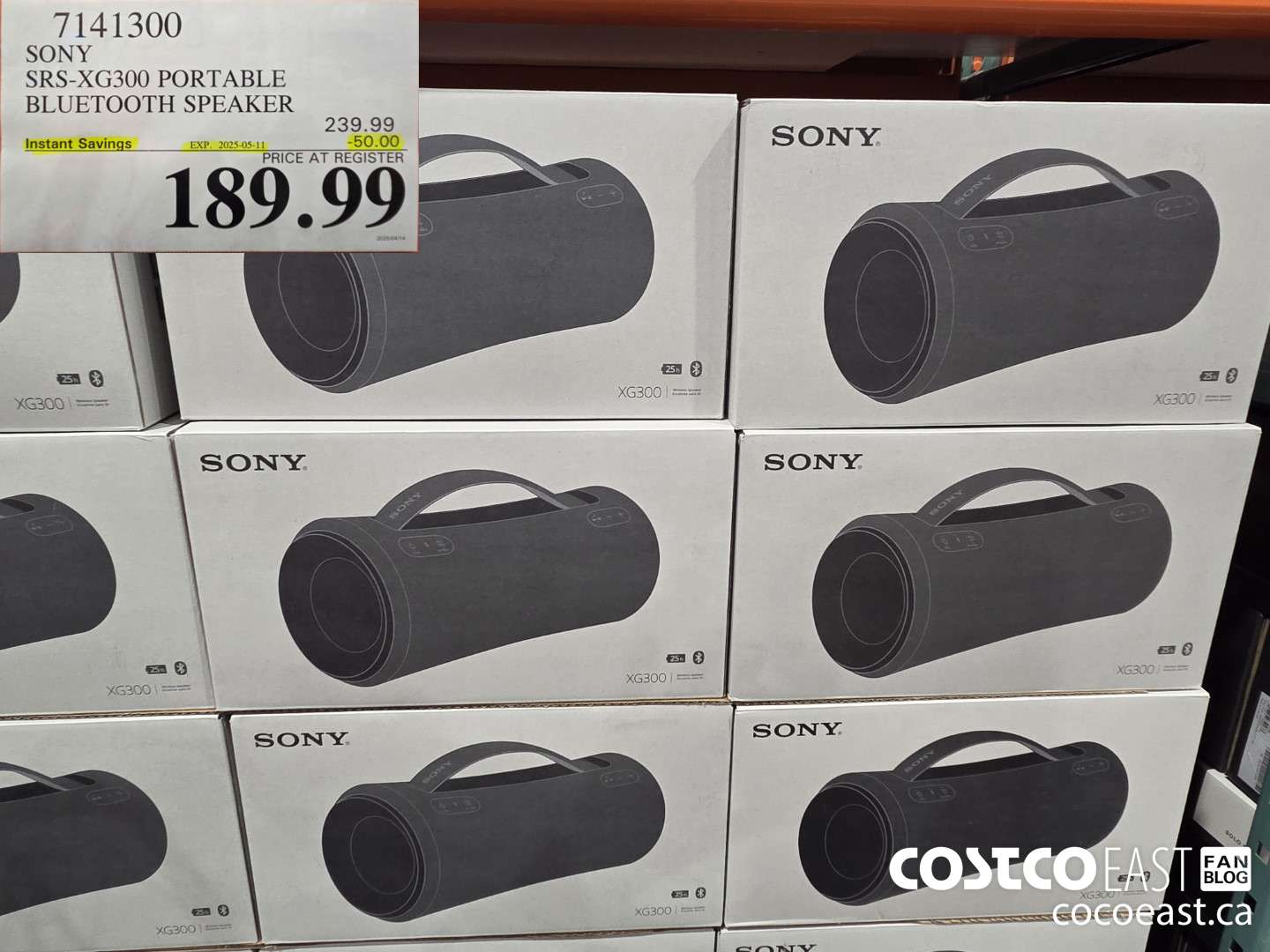 7141300 SONY SRS-XG300 PORTABLE BLUETOOTH SPEAKER  ($50.00 INSTANT SAVINGS EXPIRES ON 2025-05-11) $189.99