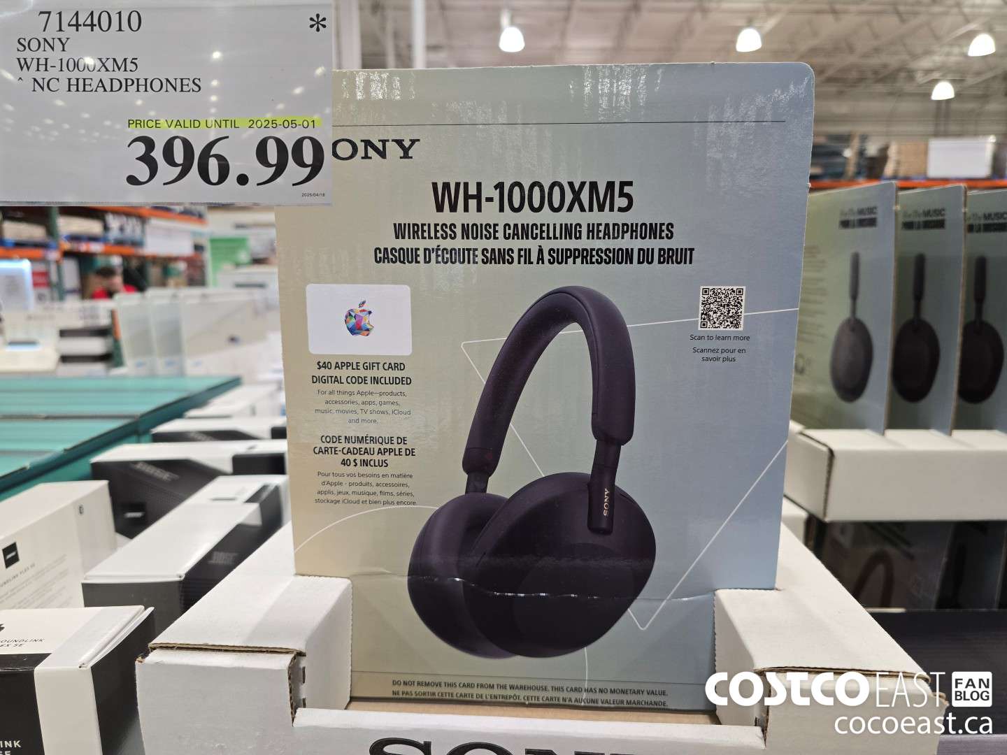 7144010 SONY WH-1000XM5 NC HEADPHONES $396.99