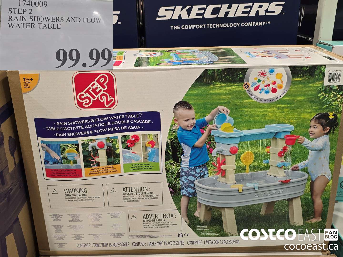 1740009 STEP 2 RAIN SHOWERS AND FLOW WATER TABLE $99.99
