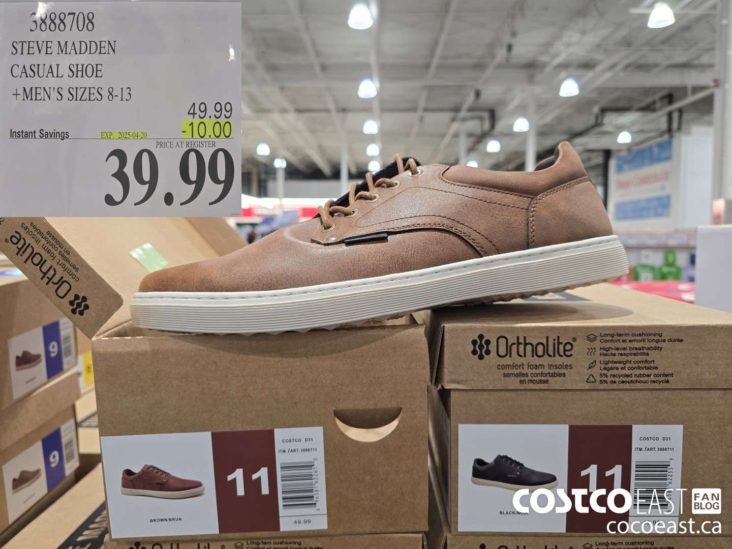 3888708 STEVE MADDEN CASUAL SHOE + MEN'S SIZES 8-13 ($10.00 INSTANT SAVINGS EXPIRES ON 2025-04-20) $39.99