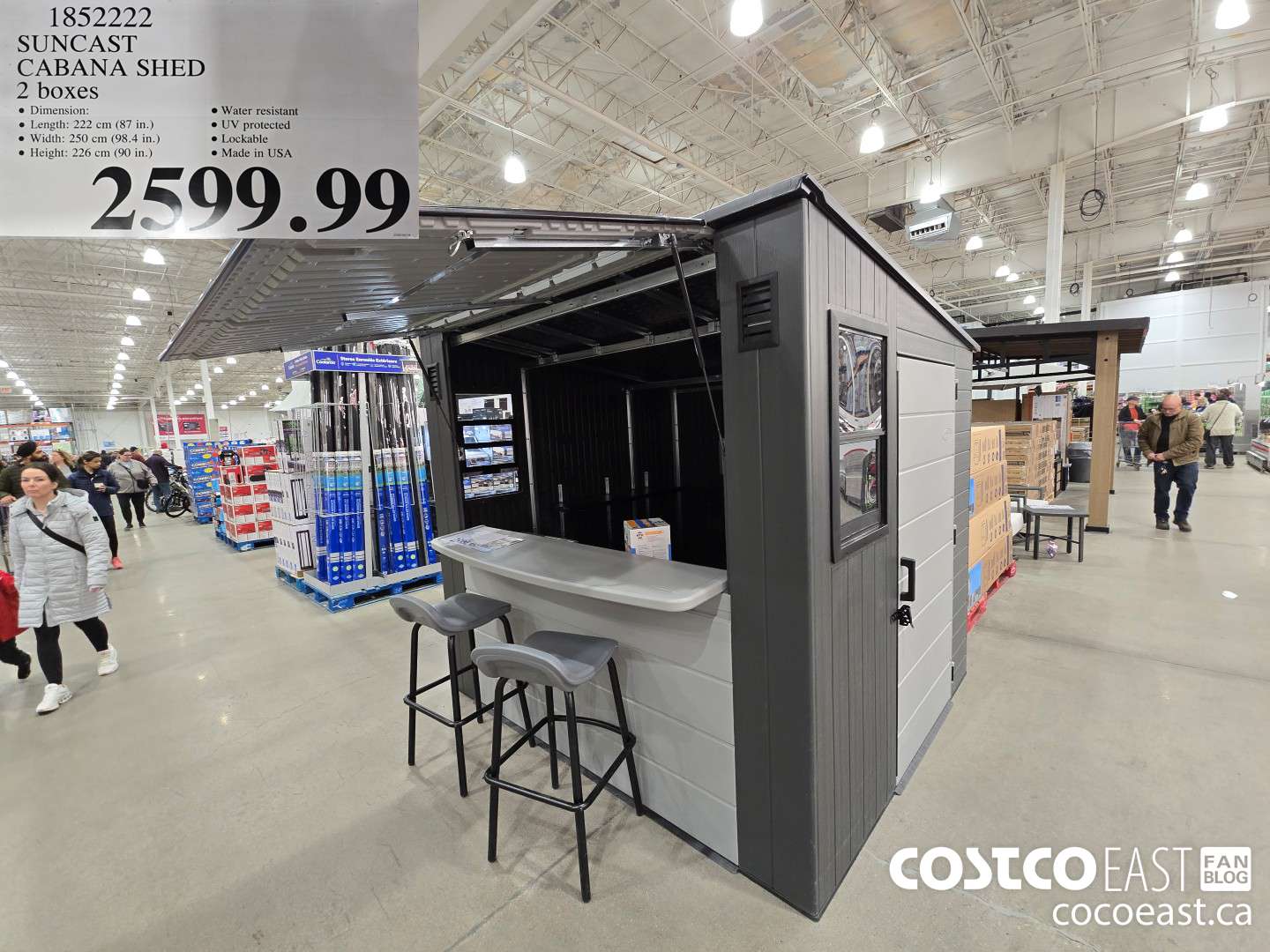 1852222 SUNCAST CABANA SHED 2 boxes $2599.99