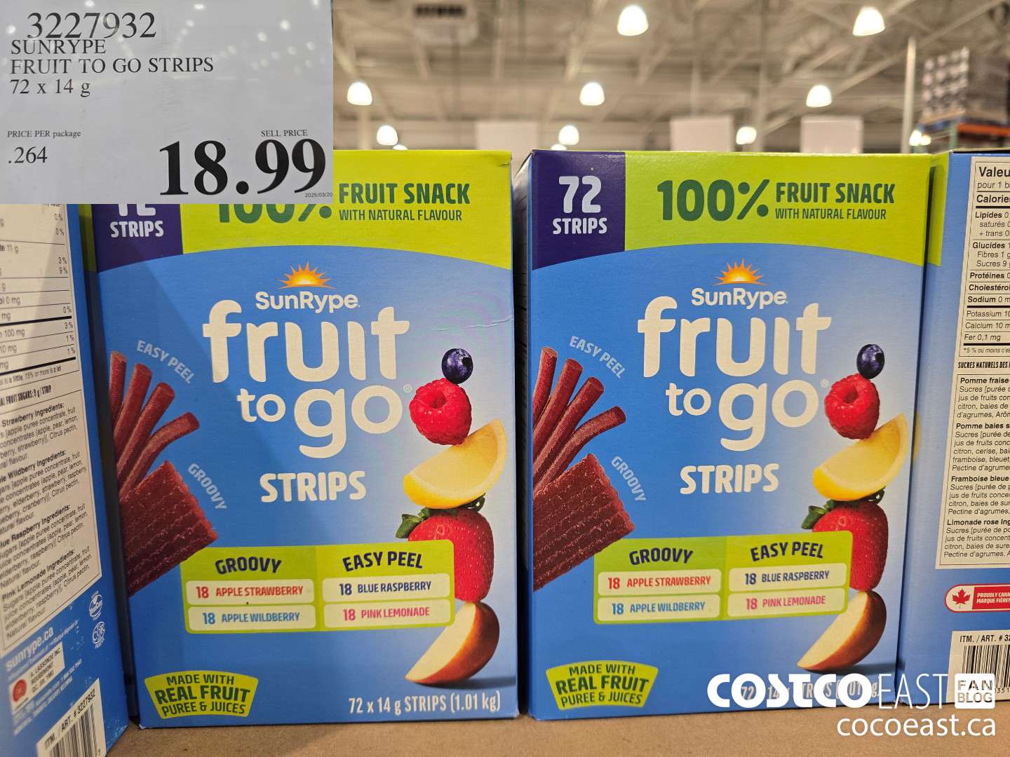 3227932 SUNRYPE FRUIT TO GO STRIPS 72x 14 G $18.99