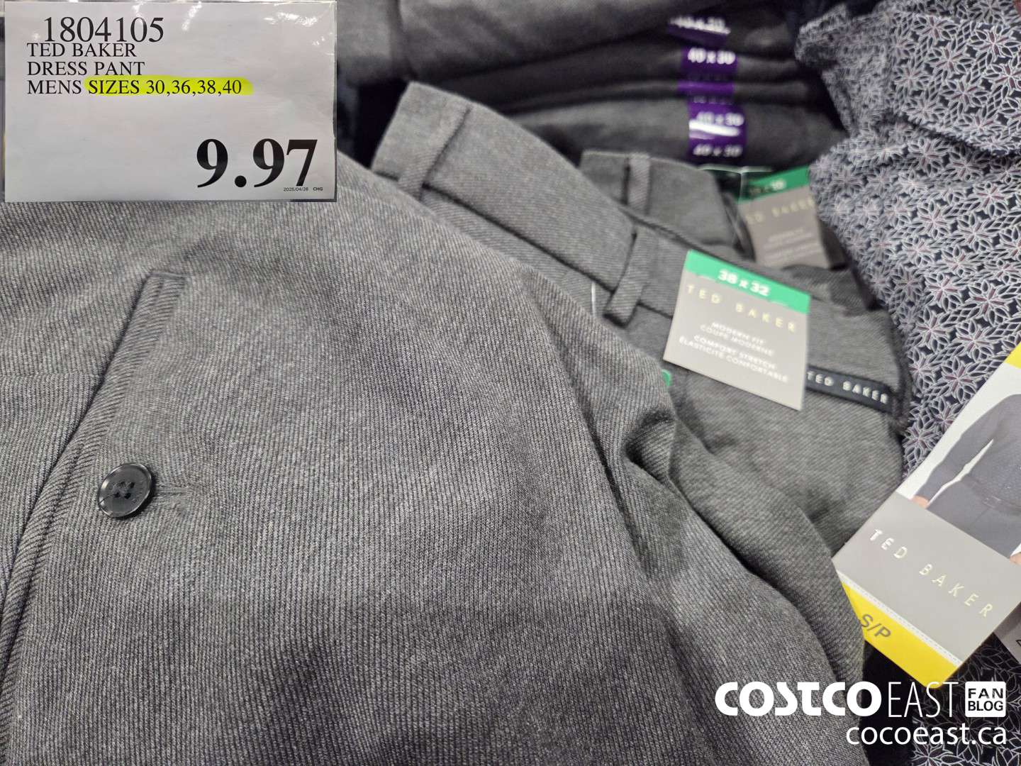 1804105 TED BAKER DRESS PANT +MENS SIZES $9.97