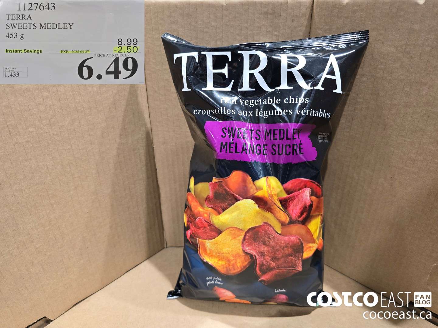 1127643 TERRA SWEETS MEDLEY 453G ($2.50 INSTANT SAVINGS EXPIRES ON 2025-04-27) $6.49