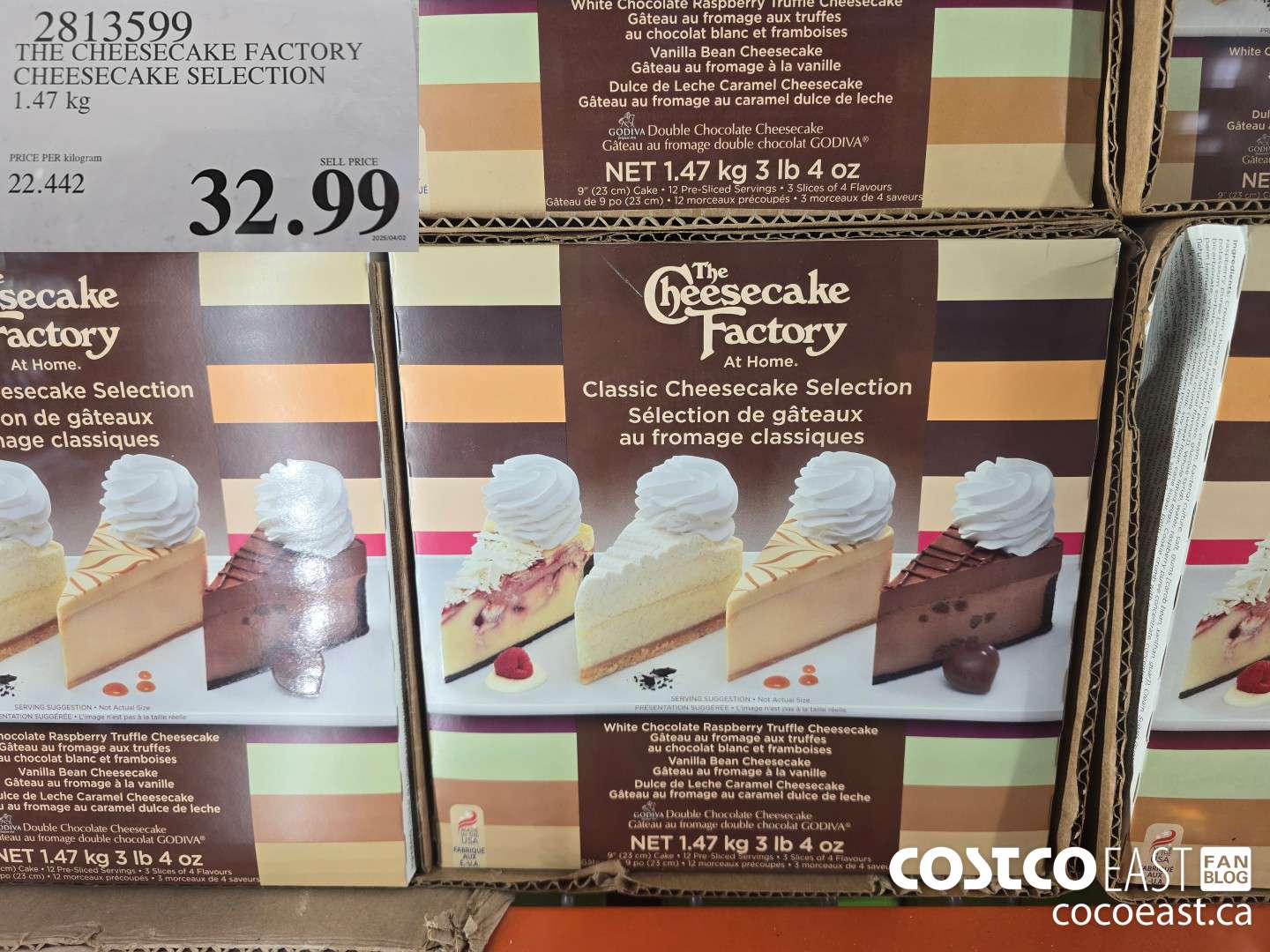 2813599 THE CHEESECAKE FACTORY CHEESECAKE SELECTION 1.47 kg $32.99