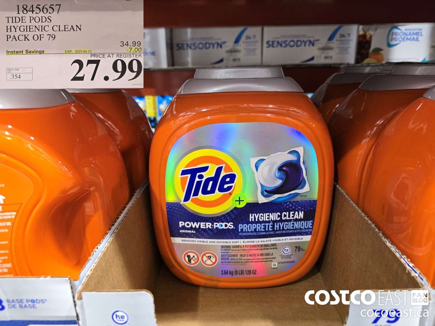 1845657 TIDE PODS HYGIENIC CLEAN PACK OF 79 ($7.00 INSTANT SAVINGS EXPIRES ON 2025-04-13) $27.99