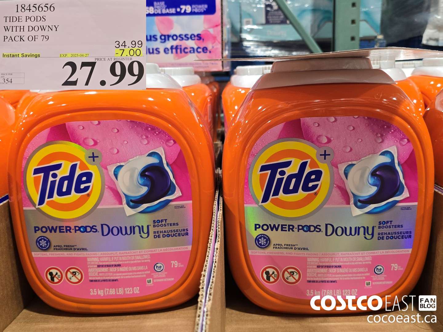 1845656 TIDE PODS WITH DOWNY PACK OF 79 ($7.00 INSTANT SAVINGS EXPIRES ON 2025-04-27) $27.99