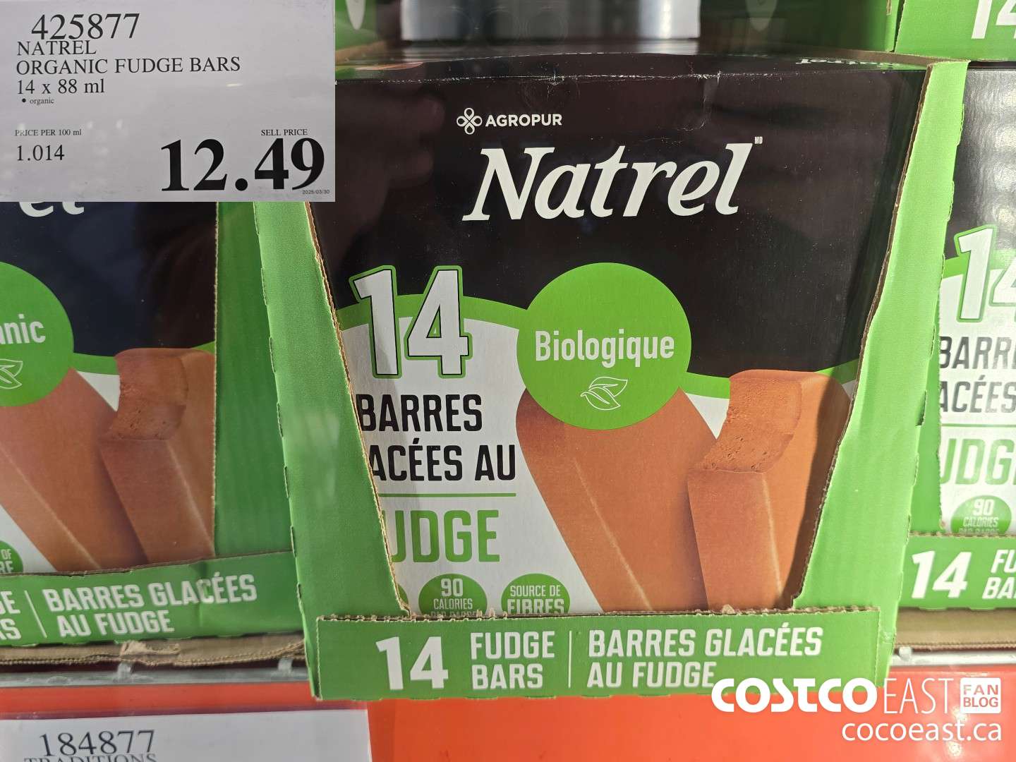 425877 TRADITIONS ORGANIC FUDGE BARS 14 x 88 ML $12.49