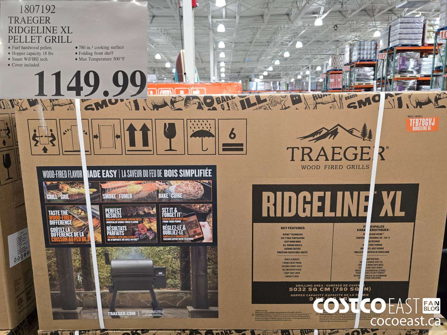 1807192 TRAEGER RIDGELINE XL PELLET GRILL $1149.99