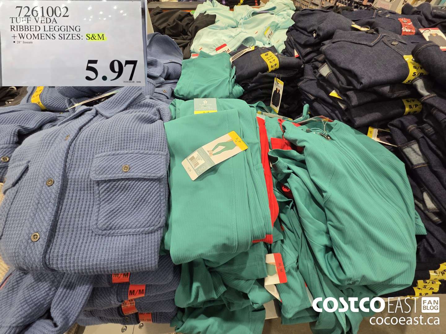 7261002 TUFF VEDA RIBBED LEGGING WOMENS SIZES S & M $5.97