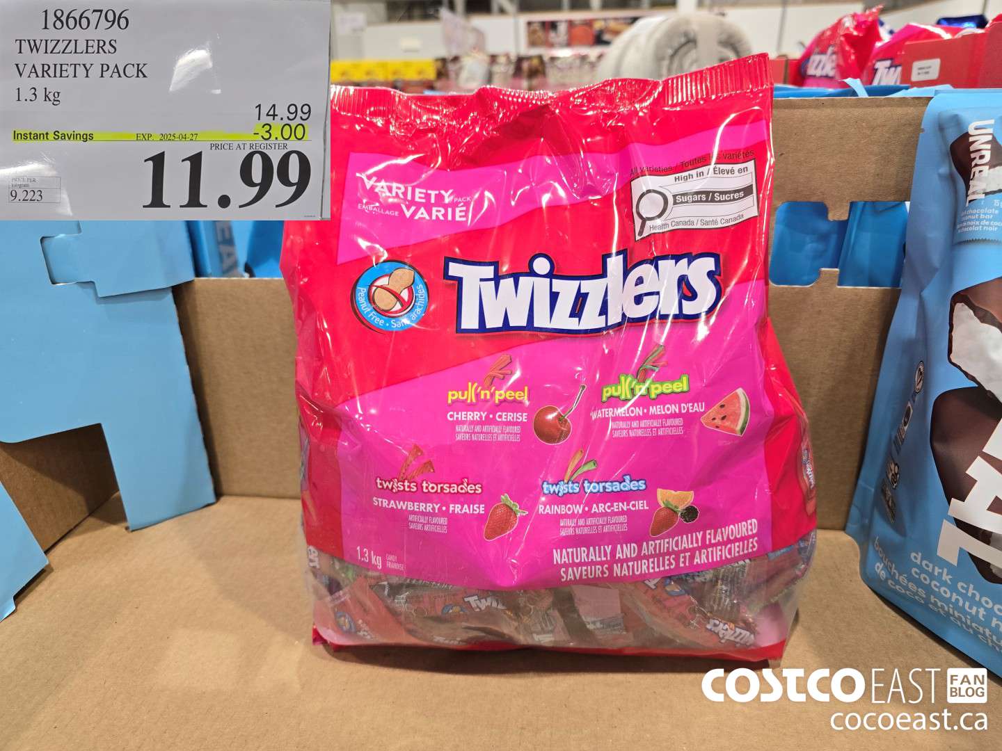 1866796 TWIZZLERS VARIETY PACK 1.3 KG ($3.00 INSTANT SAVINGS EXPIRES ON 2025-04-27) $11.99