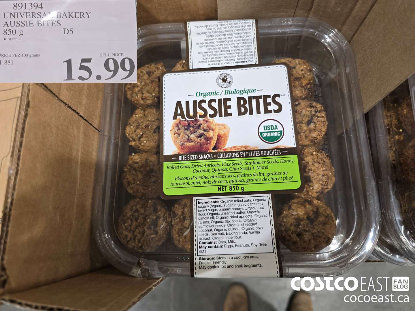 891394 UNIVERSAL BAKERY AUSSIE BITES 850 G $15.99