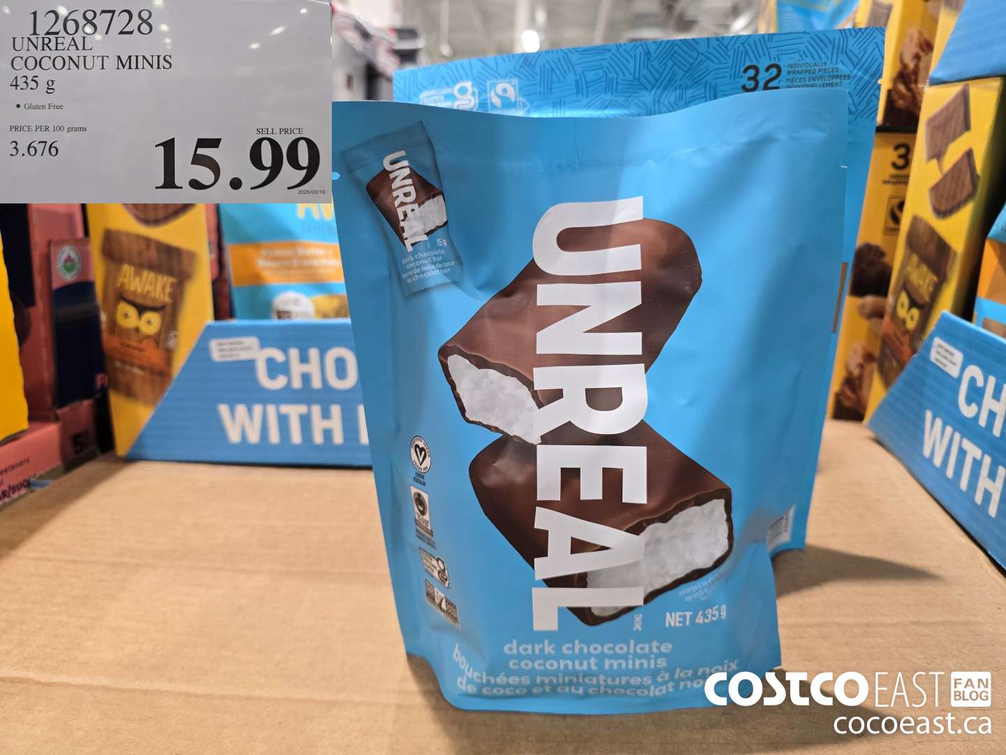 1268728 UNREAL COCONUT MINIS 435g $15.99