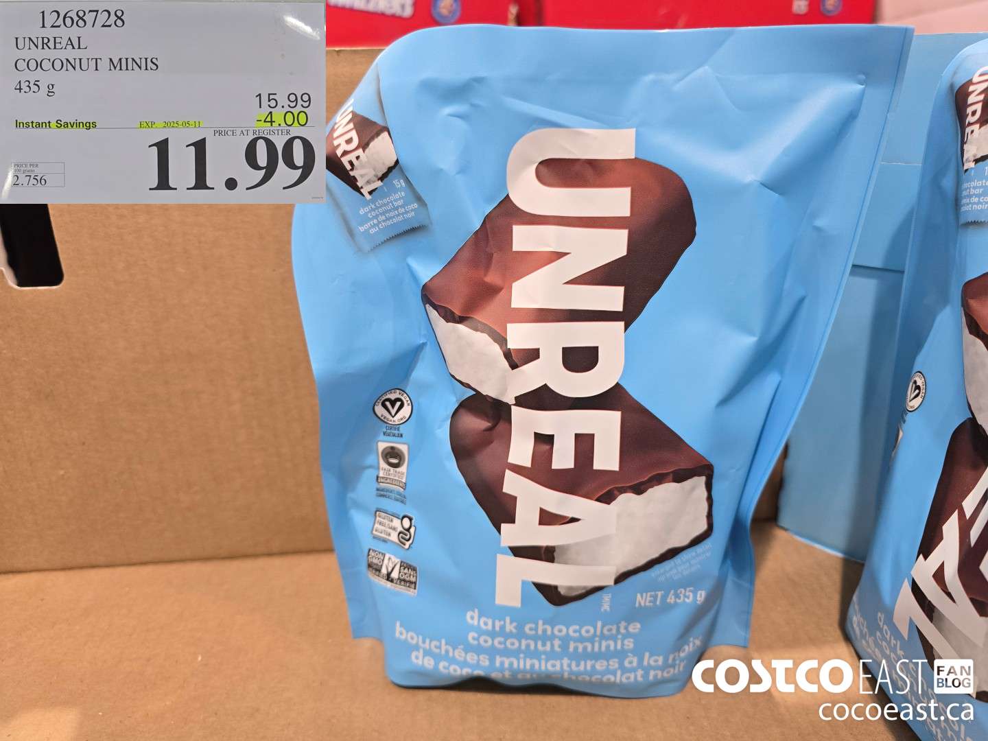 1268728 UNREAL COCONUT MINIS 435g ($4.00 INSTANT SAVINGS EXPIRES ON 2025-05-11) $11.99