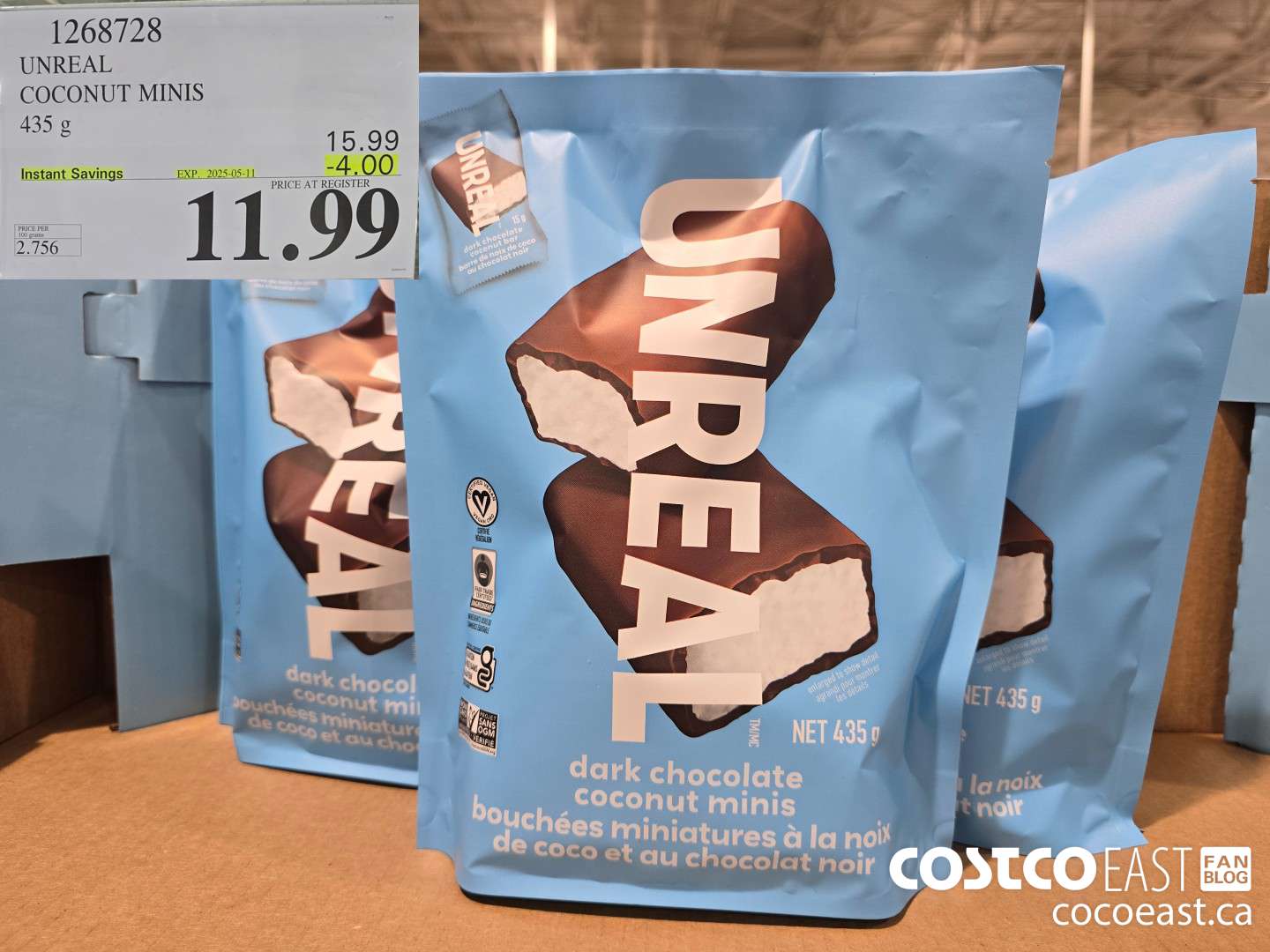 1268728 UNREAL COCONUT MINIS 435g ($4.00 INSTANT SAVINGS EXPIRES ON 2025-05-11) $11.99