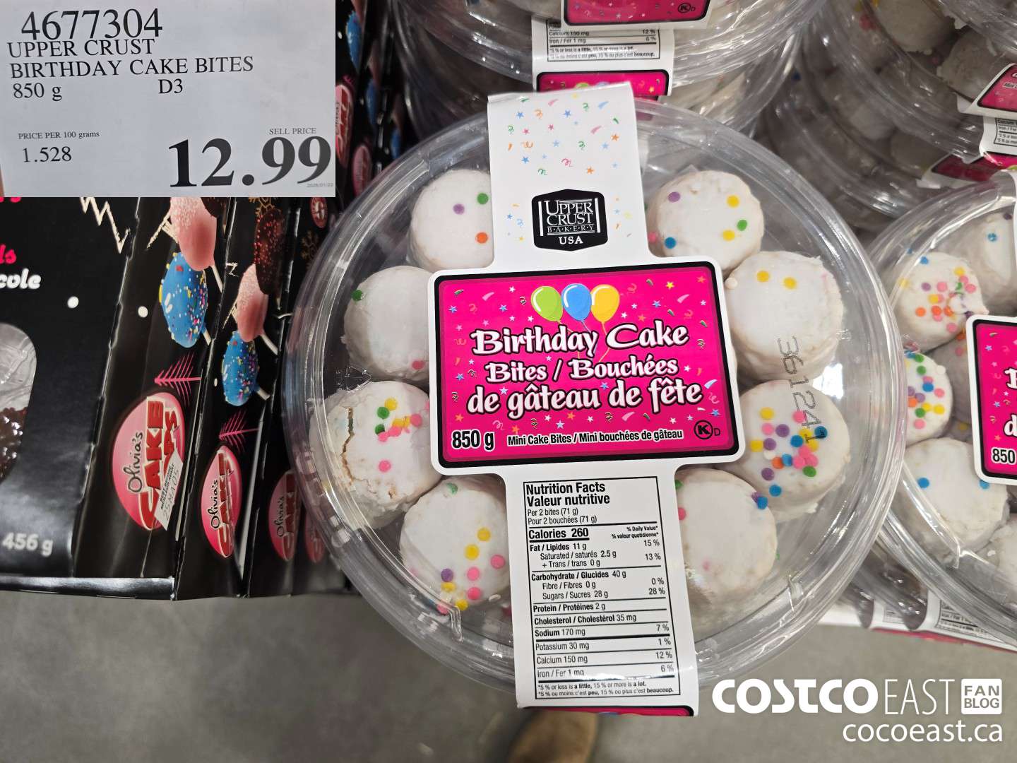 4677304 UPPER CRUST BIRTHDAY CAKE BITES 850 g $12.99