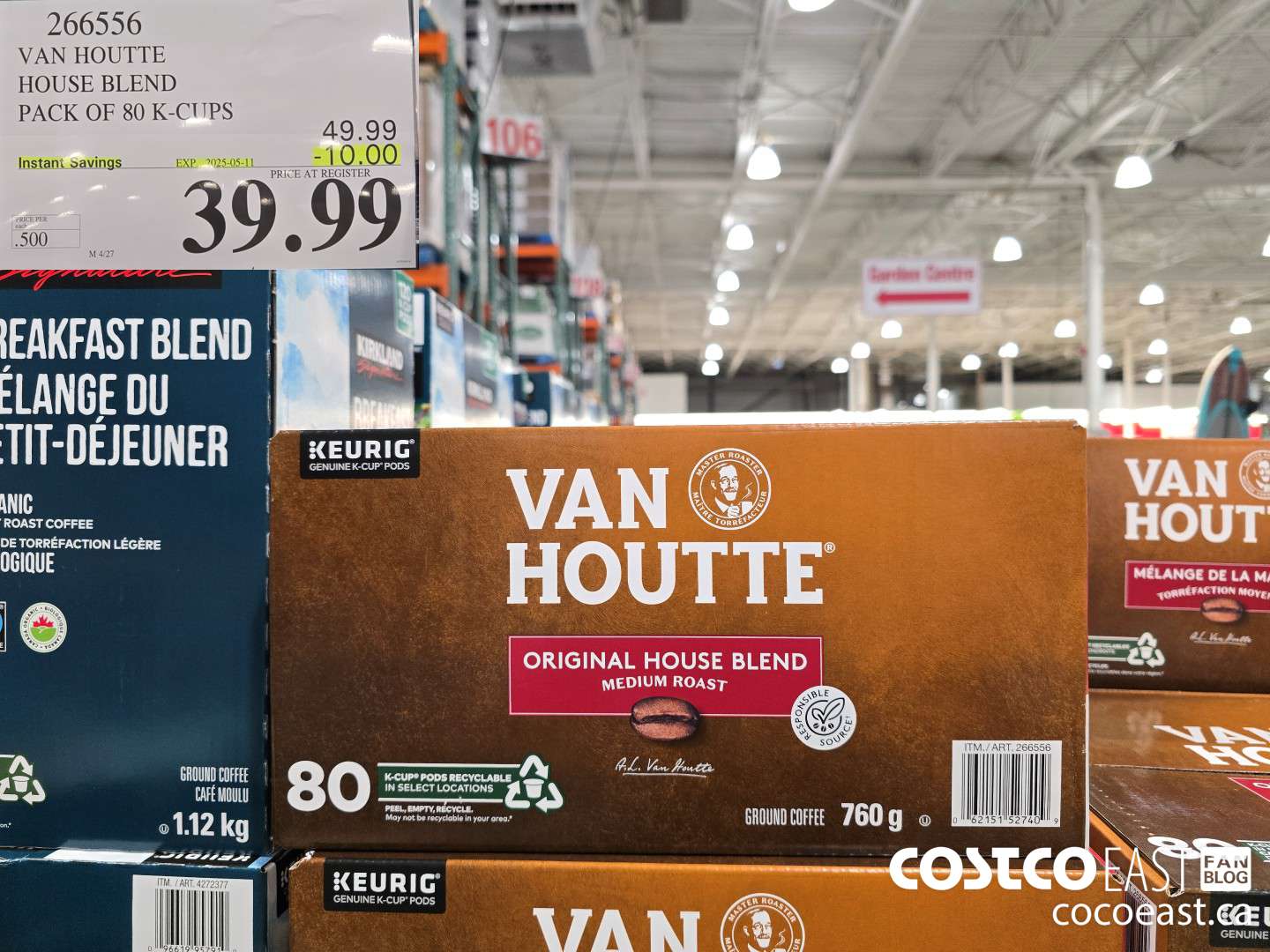266556 VAN HOUTTE HOUSE BLEND PACK OF 80 K-CUPS ($10.00 INSTANT SAVINGS EXPIRES ON 2025-05-11) $39.99