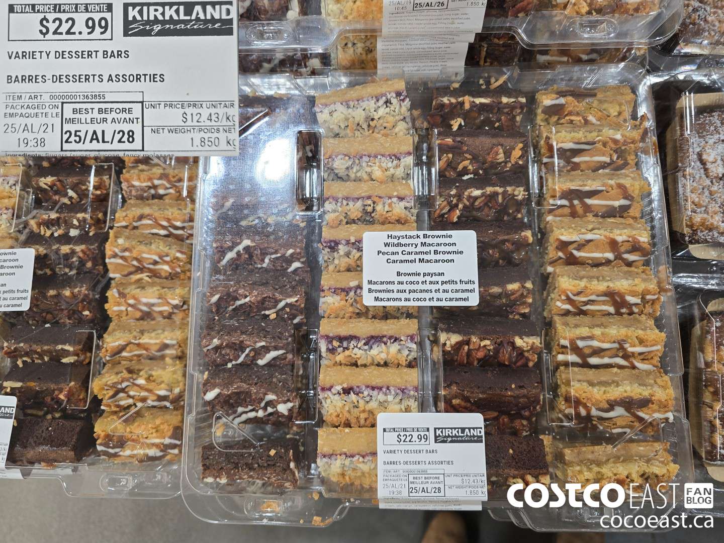 1363855 VARIETY DESSERT BARS $22.99