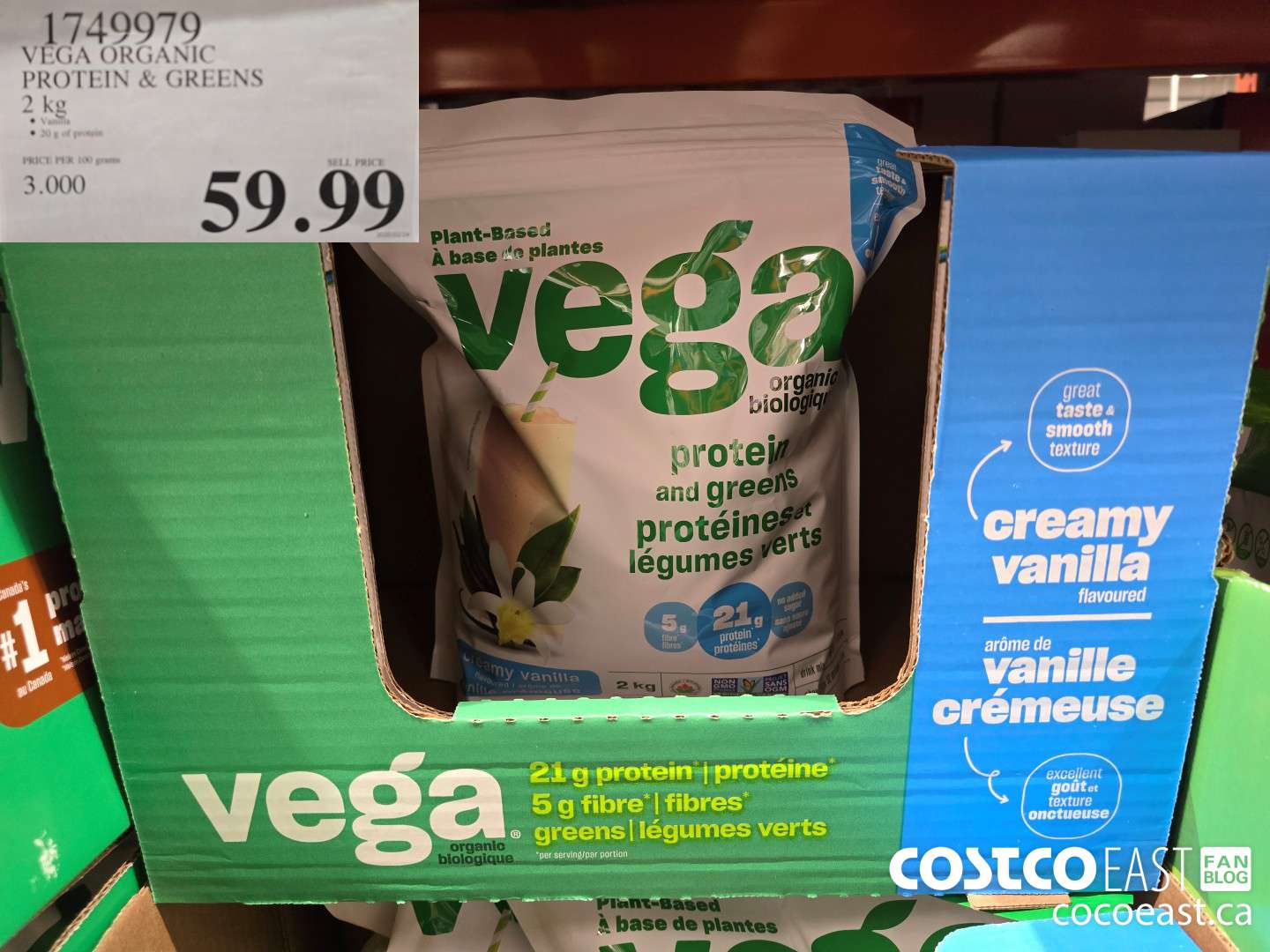1749979 VEGA ORGANIC PROTEIN & GREENS 2 KG $59.99