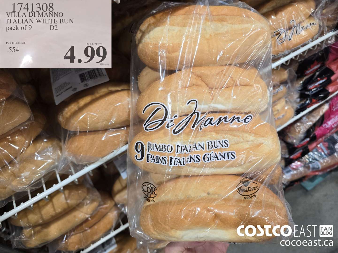 1741308 VILLA DI MANNO ITALIAN WHITE BUN pack of 9 $4.99