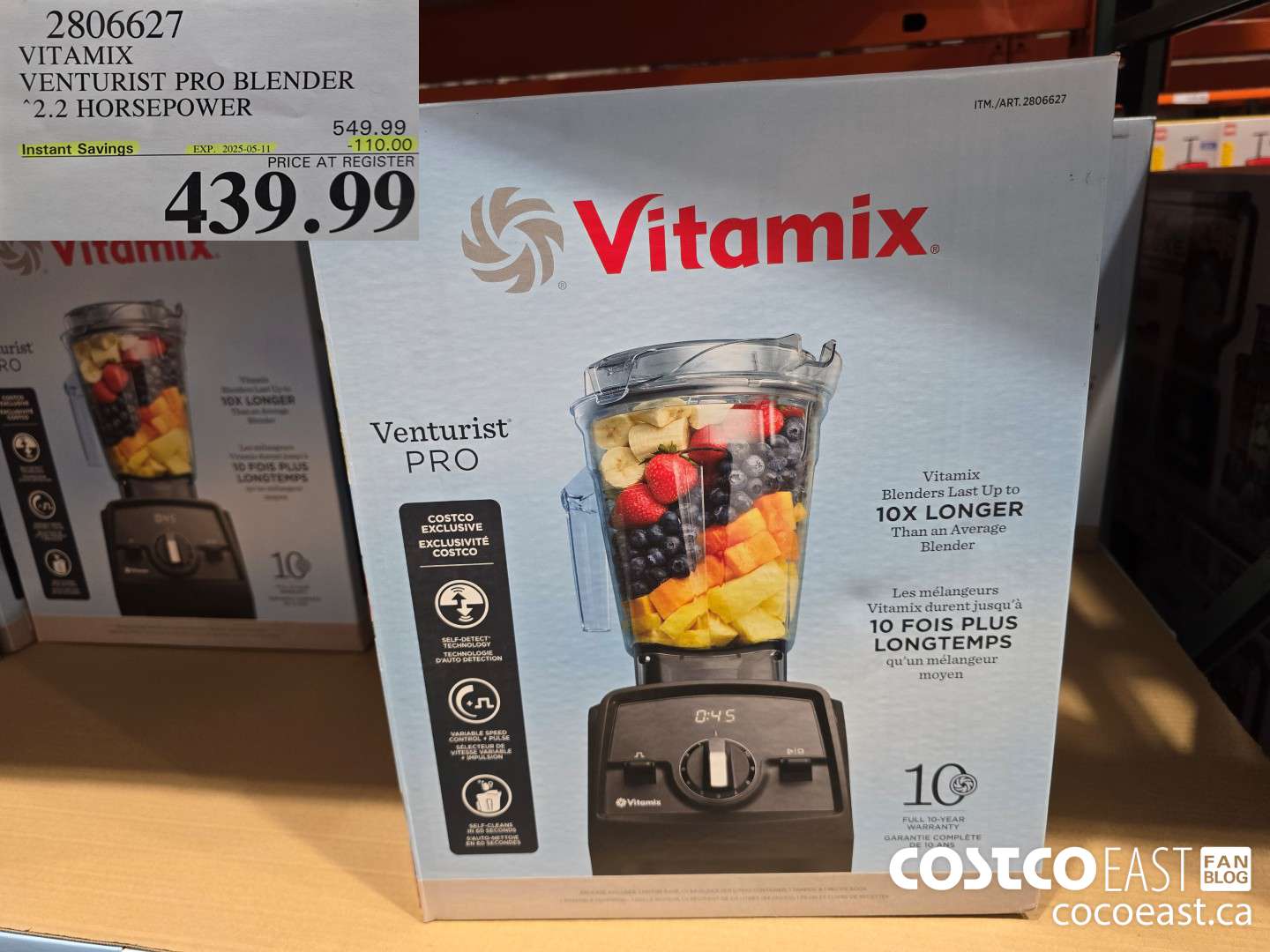 2806627 VITAMIX VENTURIST PRO BLENDER 2.2 HORSEPOWER ($110.00 INSTANT SAVINGS EXPIRES ON 2025-05-11) $439.99