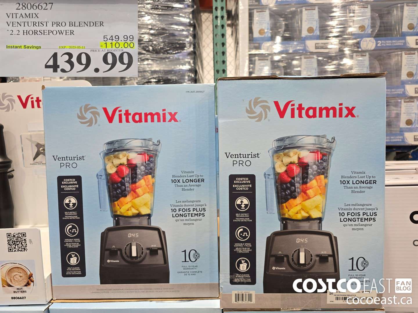 2806627 VITAMIX VENTURIST PRO BLENDER 2.2 HORSEPOWER ($110.00 INSTANT SAVINGS EXPIRES ON 2025-05-11) $439.99