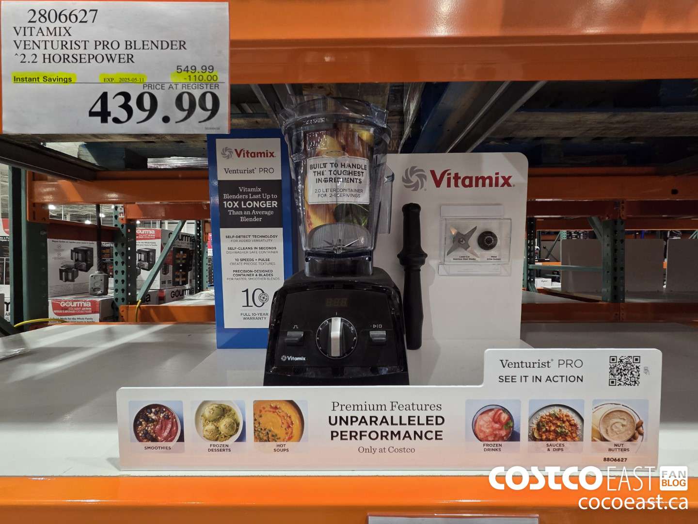 2806627 VITAMIX VENTURIST PRO BLENDER 2.2 HORSEPOWER ($110.00 INSTANT SAVINGS EXPIRES ON 2025-05-11) $439.99