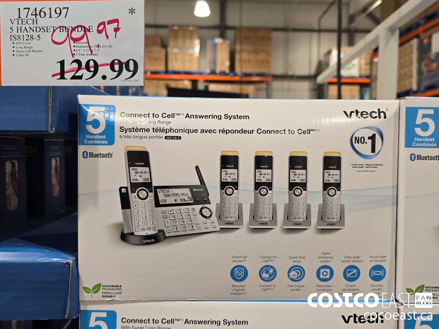 1746197 VTECH 5 HANDSET BUNDLE IS8128-5 $99.97