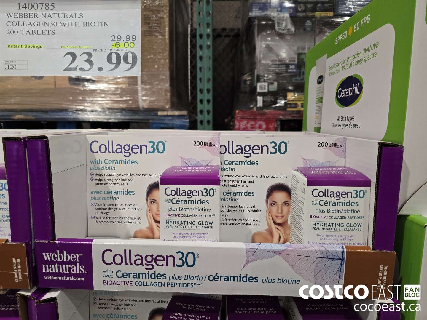 1400785 WEBBER NATURALS COLLAGEN30 WITH BIOTIN & CERAMIDES 200 TABLET ($6.00 INSTANT SAVINGS EXPIRES ON 2025-04-13) $23.99