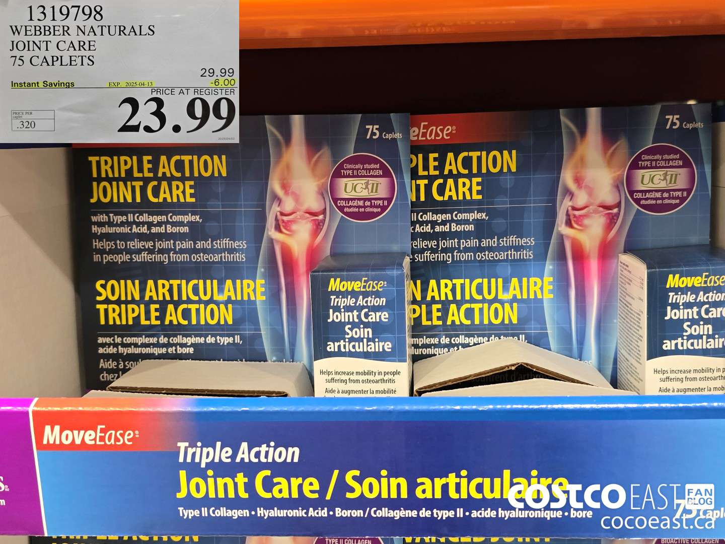 1319798 WEBBER NATURALS JOINT CARE 75 CAPLETS ($6.00 INSTANT SAVINGS EXPIRES ON 2025-04-13) $23.99