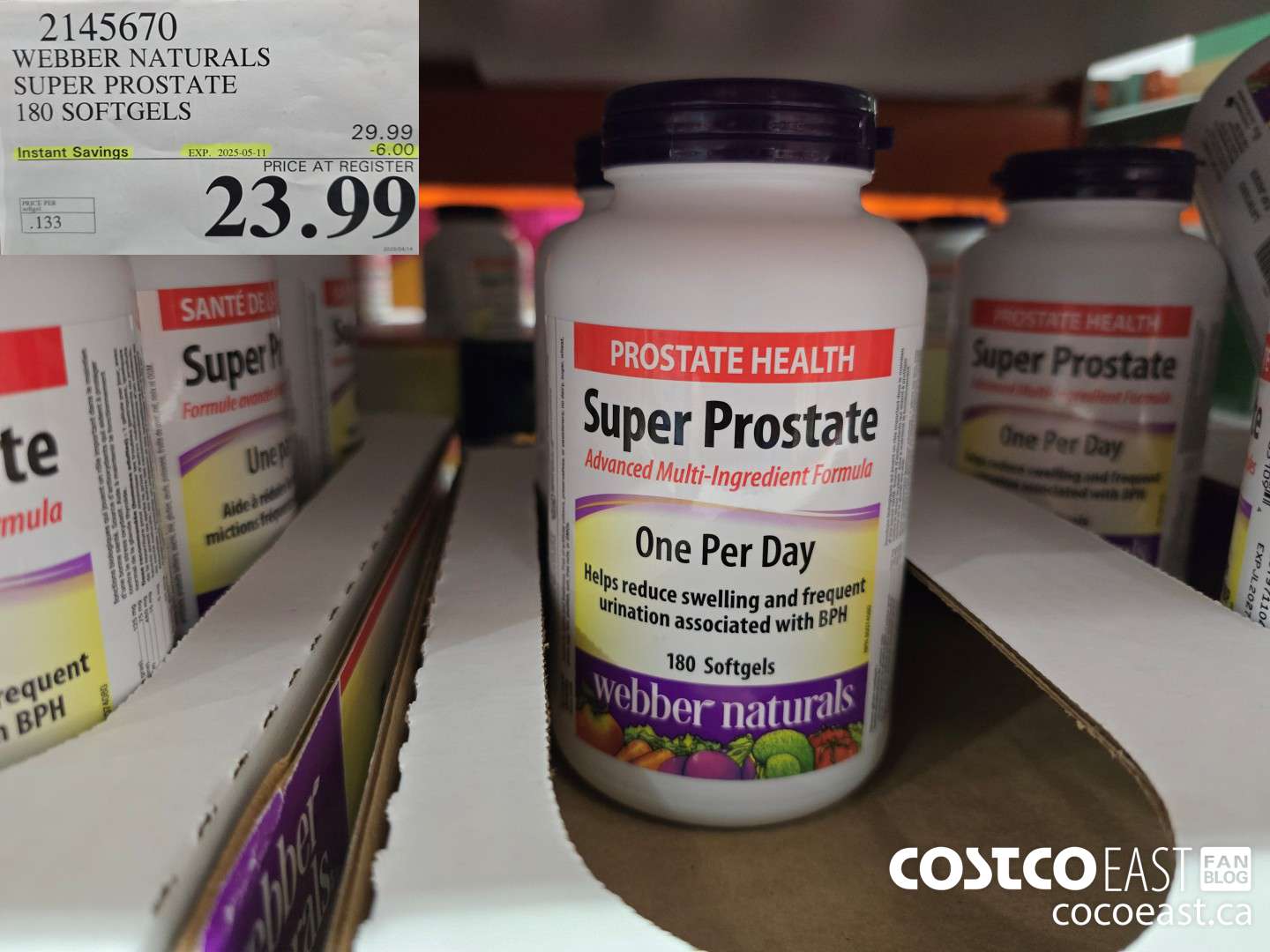2145670 WEBBER NATURALS SUPER PROSTATE 180 SOFTGELS ($6.00 INSTANT SAVINGS EXPIRES ON 2025-05-11) $23.99