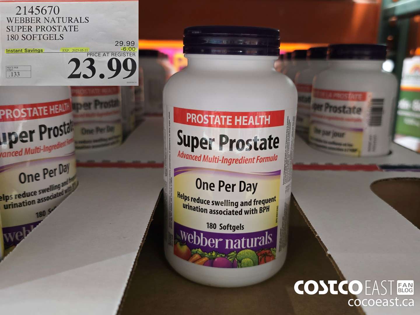 2145670 WEBBER NATURALS SUPER PROSTATE 180 SOFTGELS ($6.00 INSTANT SAVINGS EXPIRES ON 2025-05-11) $23.99