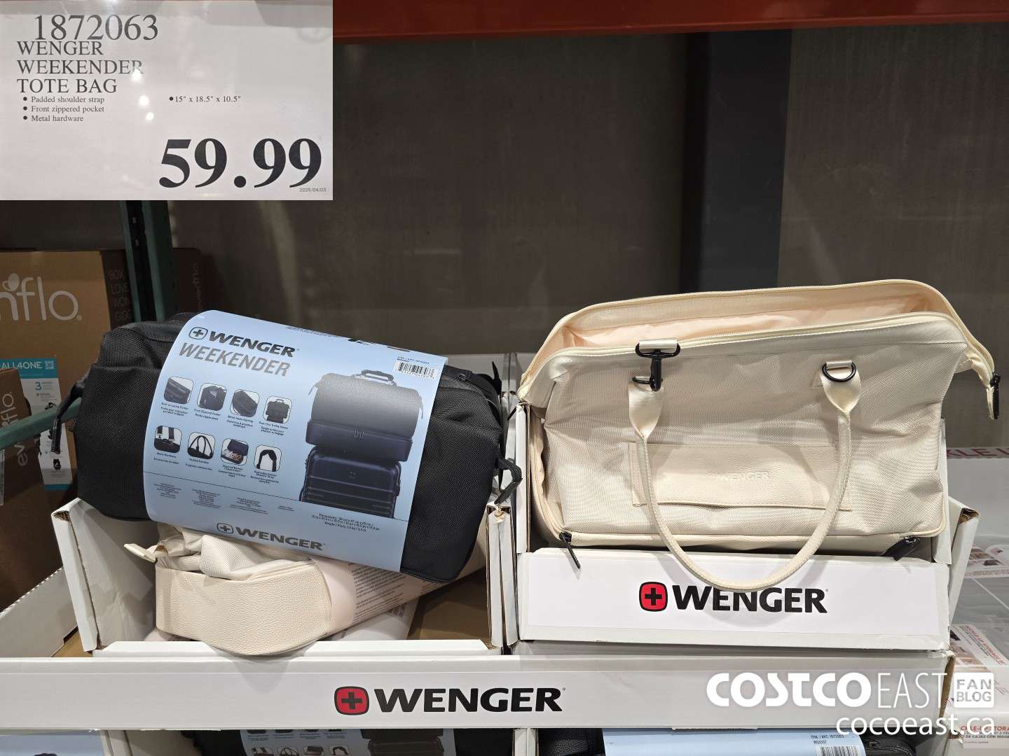 1872063 WENGER WEEKENDER TOTE BAG $59.99