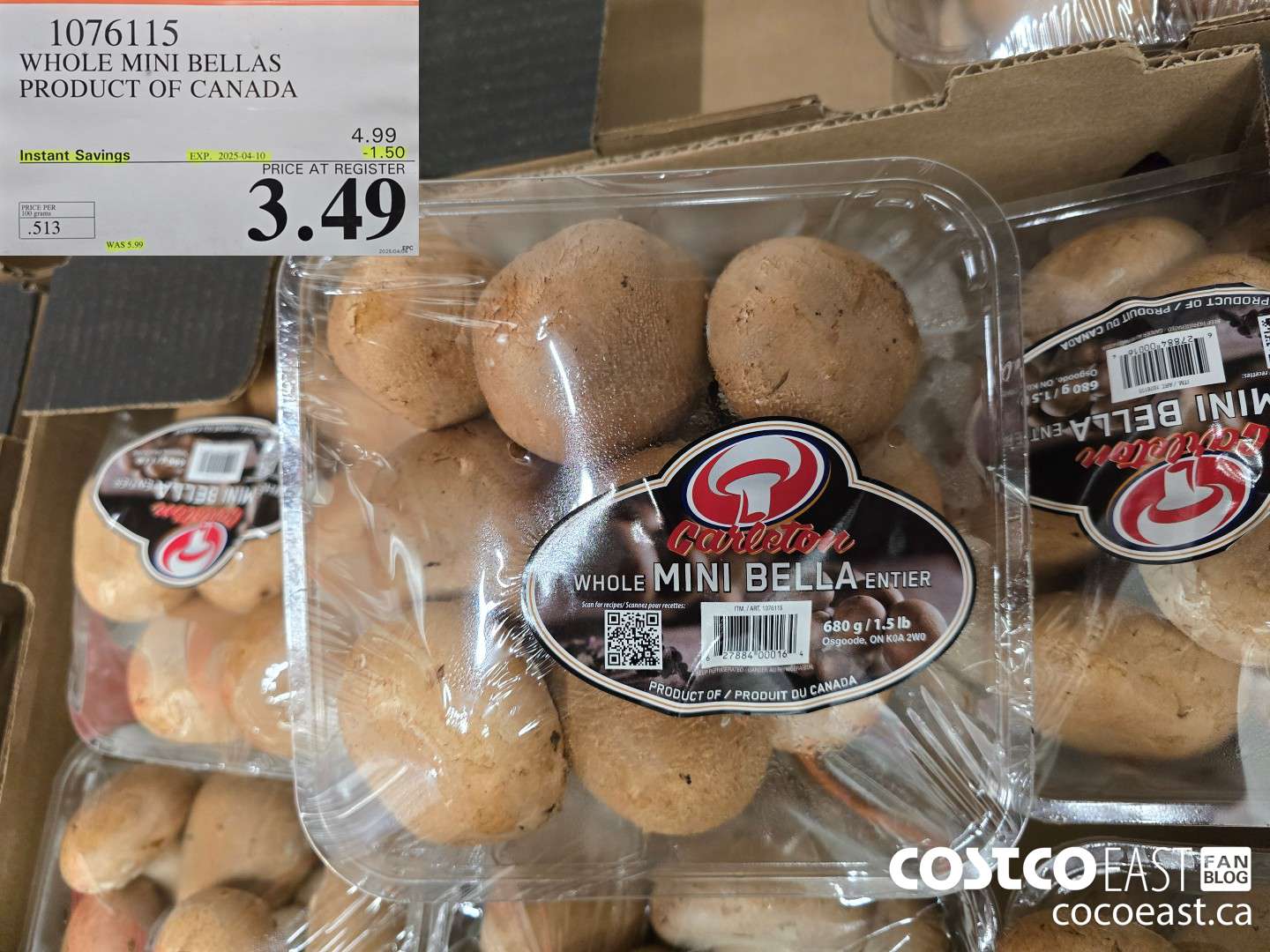 1076115 WHOLE MINI BELLAS PRODUCT OF CANADA ($1.50 INSTANT SAVINGS EXPIRES ON 2025-04-10) $3.49