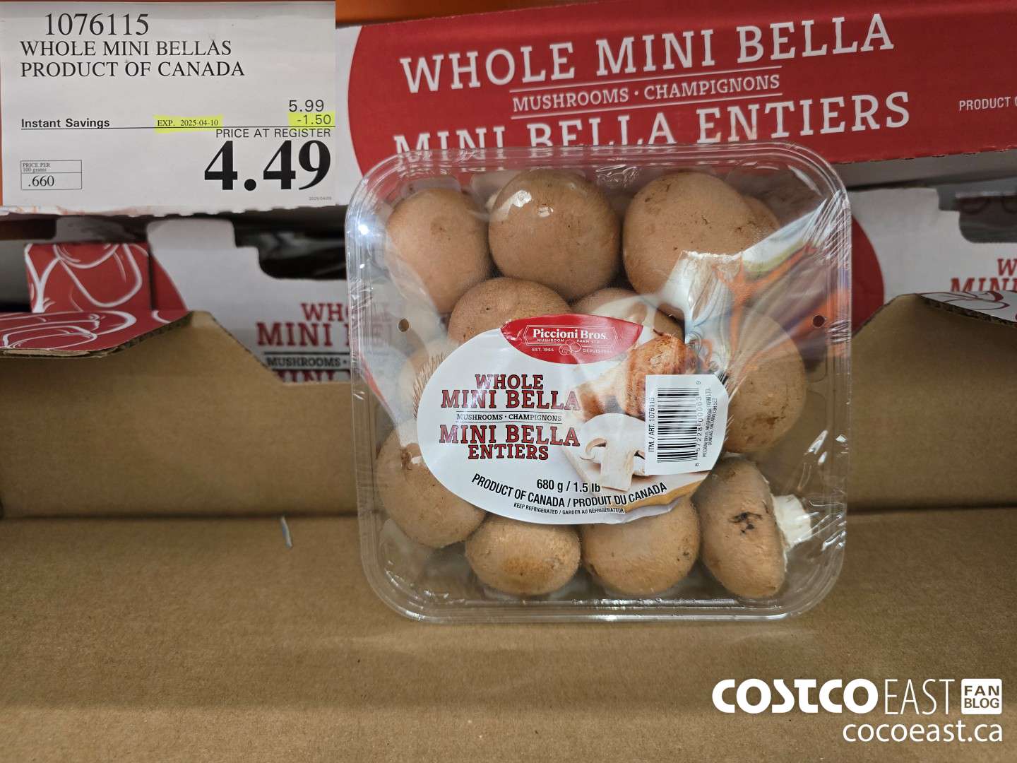 1076115 WHOLE MINI BELLAS PRODUCT OF CANADA ($1.50 INSTANT SAVINGS EXPIRES ON 2025-04-10) $3.49