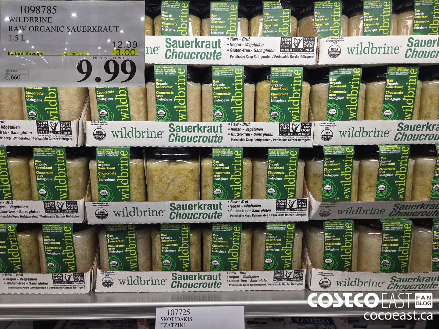 1098785 WILDBRINE RAW ORGANIC SAUERKRAUT 1.5 L ($3.00 INSTANT SAVINGS EXPIRES ON 2025-05-11) $9.99