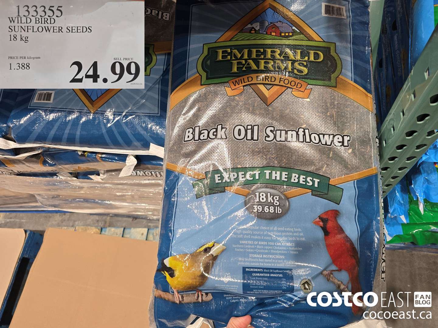 133355 WILD BIRD SUNFLOWER SEEDS 18 kg $24.99