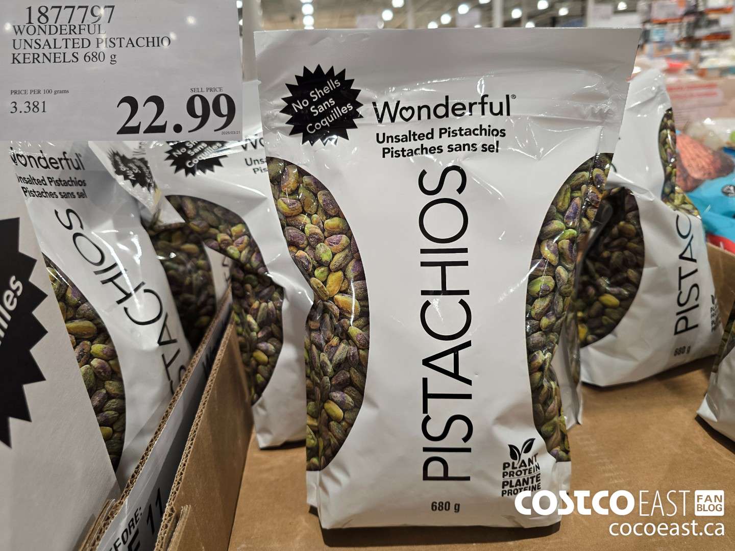 1877797 WONDERFUL UNSALTED PISTACHIO KERNELS 680 g $22.99