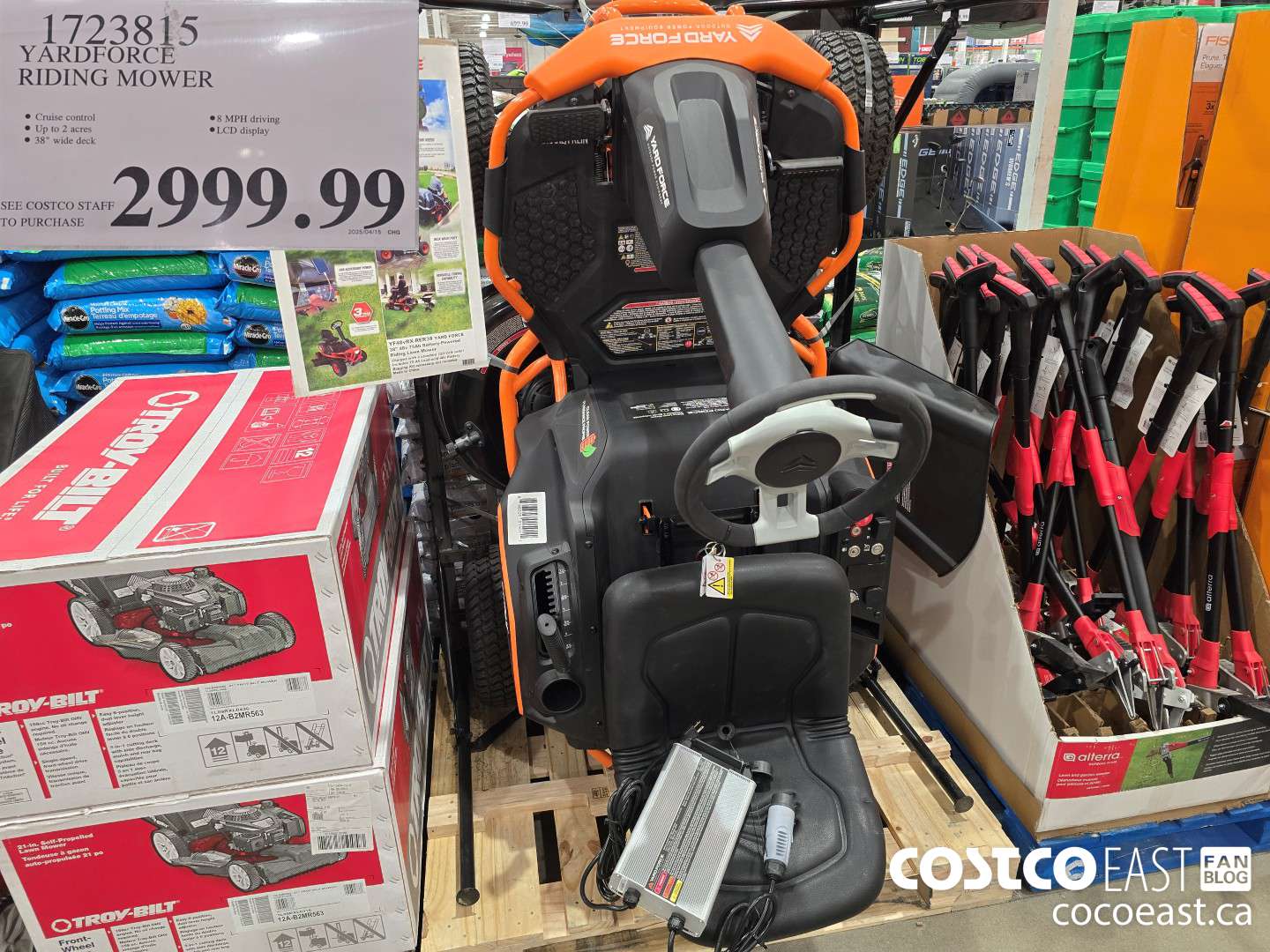 1723815 YARDFORCE RIDING MOWER $2999.99