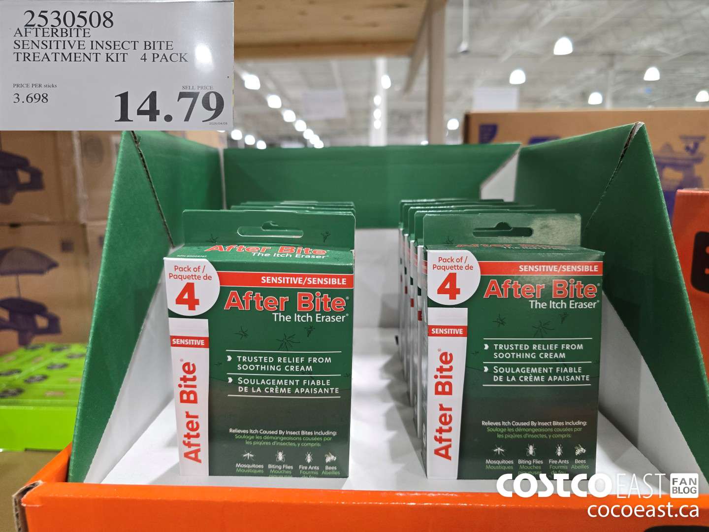 2530508 AFTERBITE SENSITIVE INSECT BITE TREATMENT KIT 4 Pack $14.79