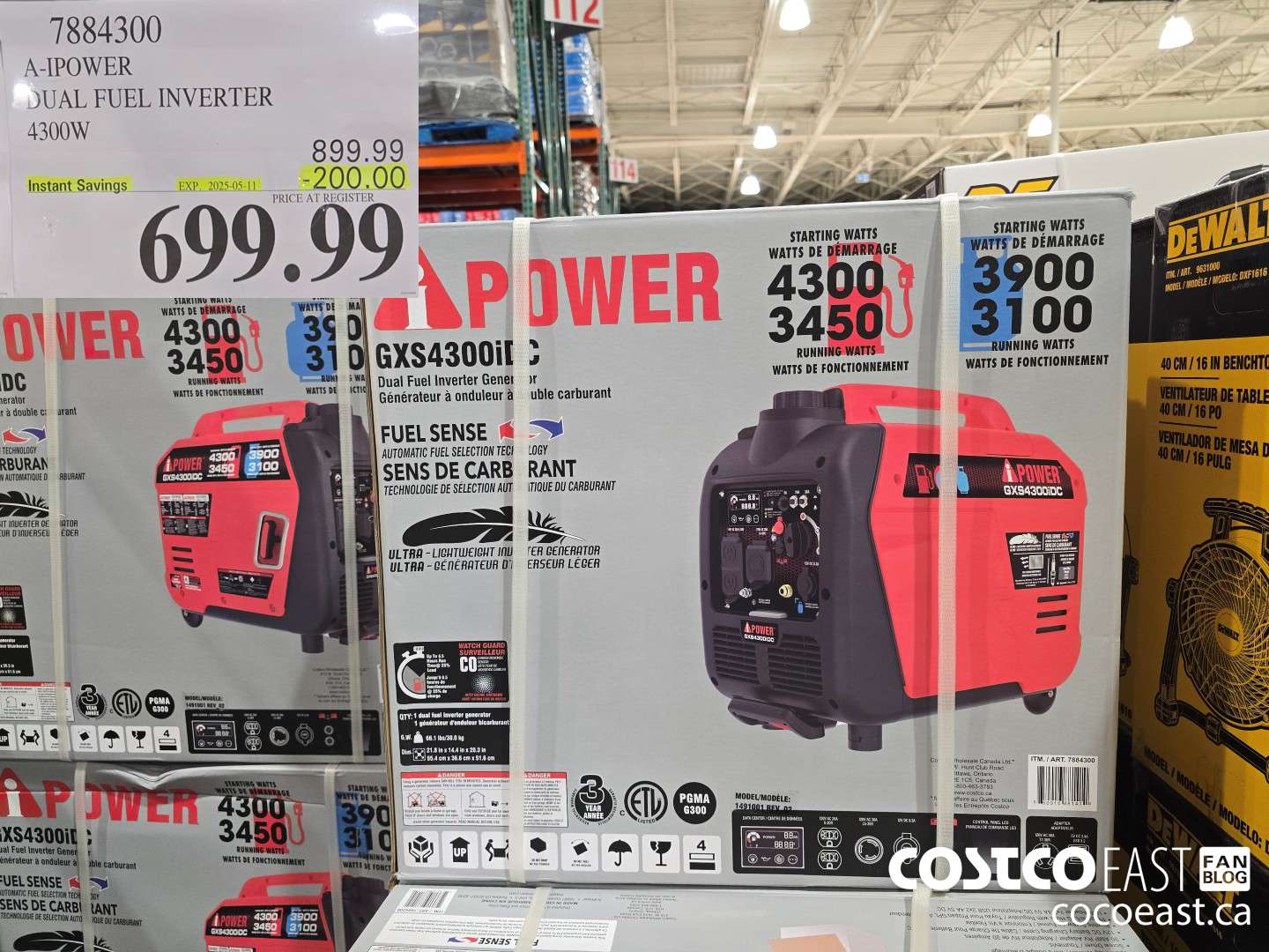 7884300 A-IPOWER DUAL FUEL INVERTER 4300W ($200.00 INSTANT SAVINGS EXPIRES ON 2025-05-11) $699.99