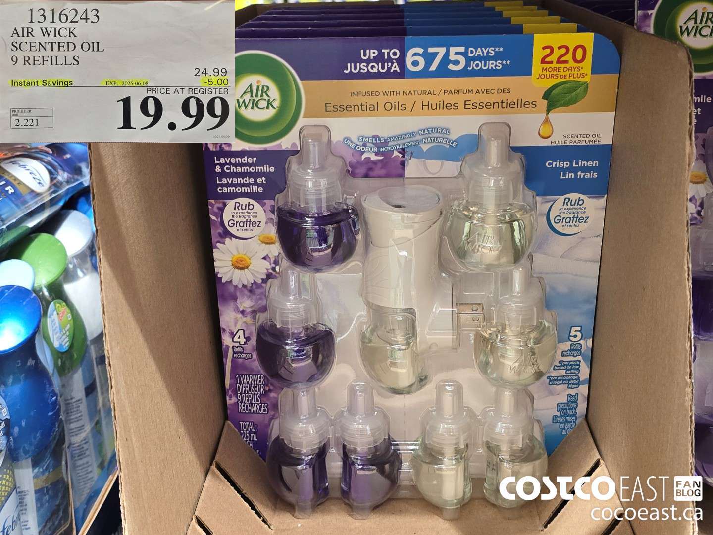 1316243 AIR WICK SCENTED OIL 9 REFILLS ($5.00 INSTANT SAVINGS EXPIRES ON 2025-06-08) $19.99